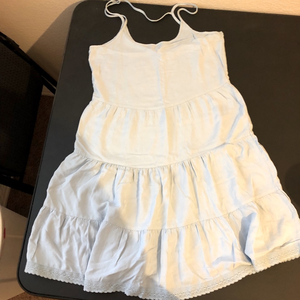 Light blue tiered dress